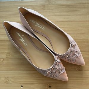 Zendaya Brand Pointed Flats with Flowers